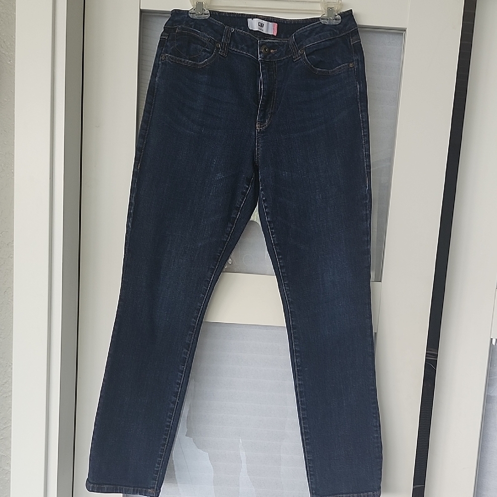 CAbi Blue Straight Leg Jeans Classic Denim